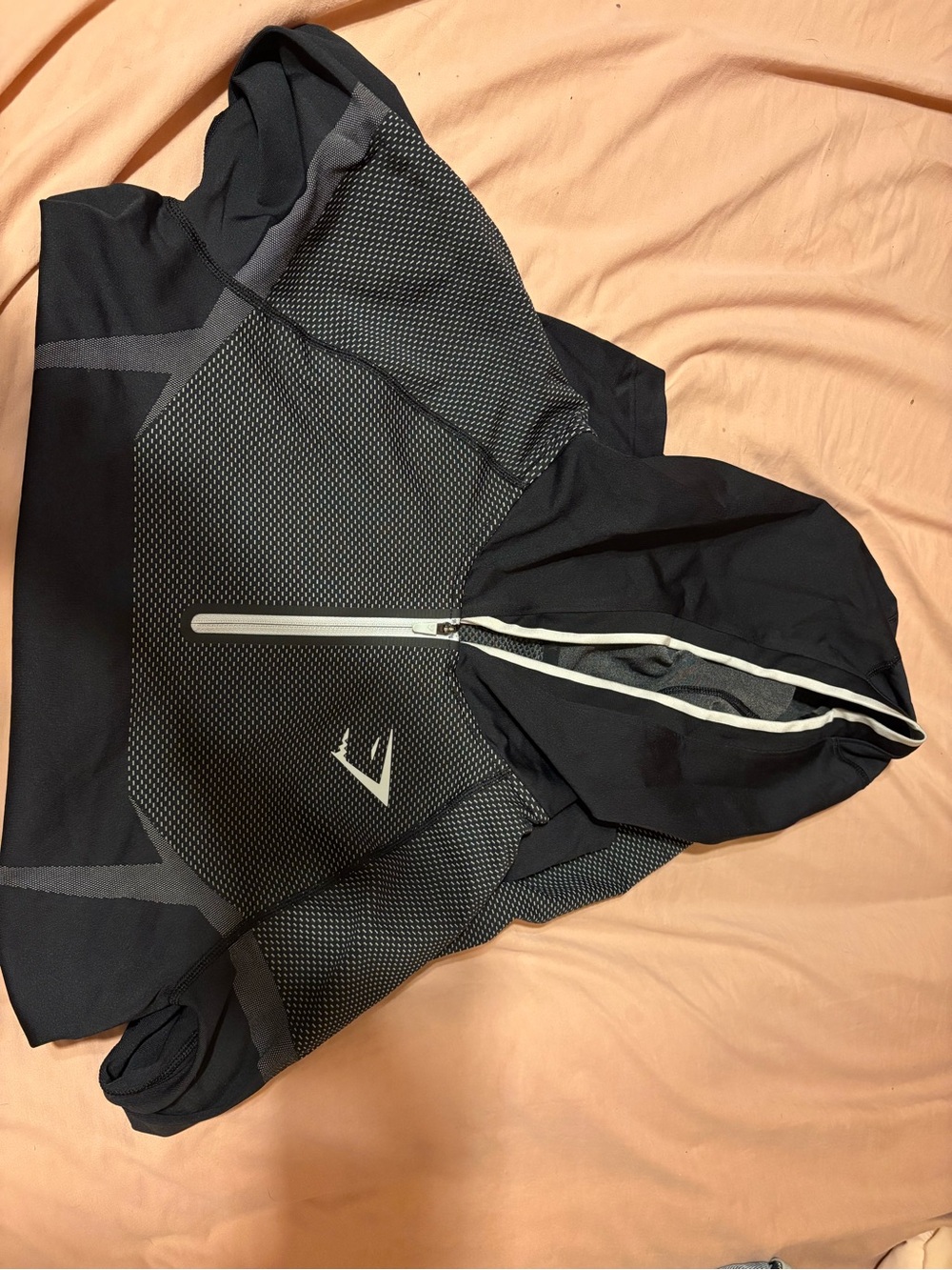 Gymshark Onyx 5.0 Seamless Hoodie Black/Light Grey